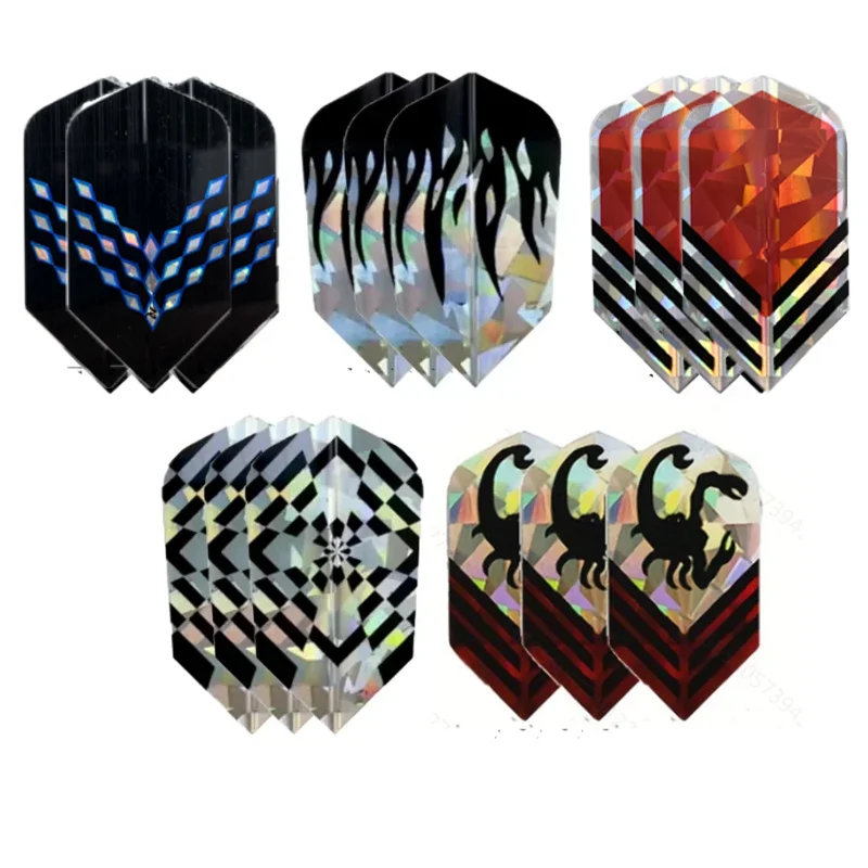 15 Pcs Durable Slim PVC Dart Flights Extremely Fast Laser Steel Tip and Soft Tip Dart Accessories for Amateur Tournament Players