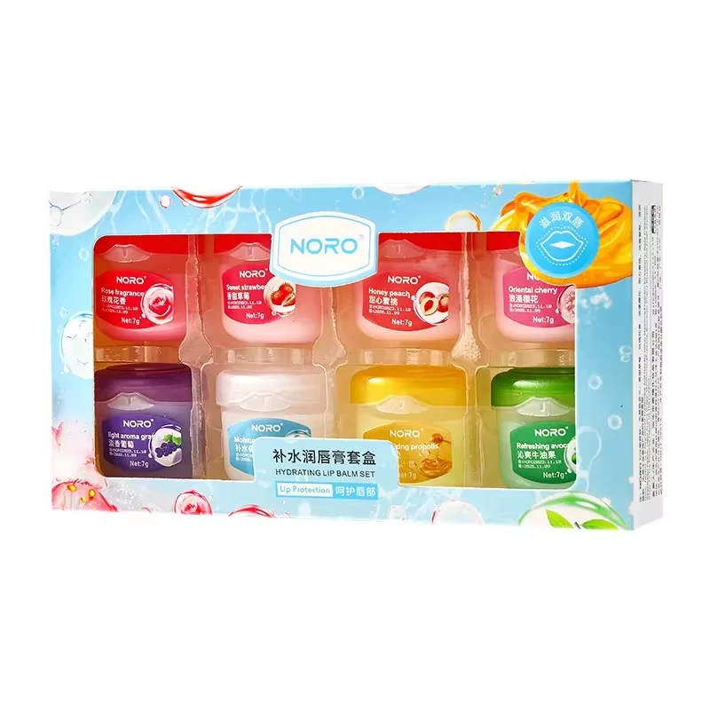 Set de Bálsamos Labiales con Aroma a Frutas (4/6/8 Piezas), Mascarilla Labial Hidratante, No Pegajosa, Anti-Grietas, para el Cuidado de los Labios