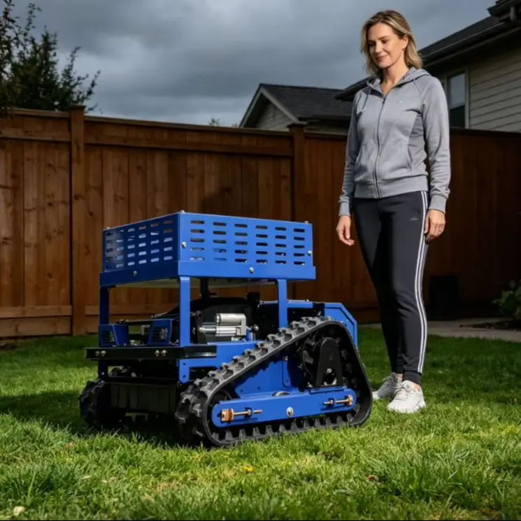 

CE Certified Remote Lawn Mower: 750W Brushless Motor Tracked All-Terrain for Agricultural & Home Garden