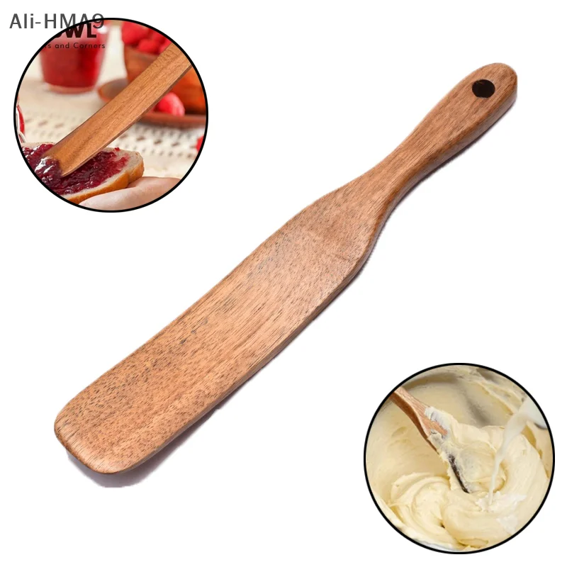 

Wooden Spurtle For Sourdough Starter Butter Bread Spatula Wooden Spoon For Salad Mixing Cooking Tool Cookware Kitchen Utensils