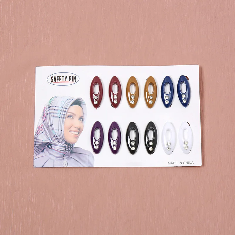 

Colorful Silk Scarf Buckle Woman Muslim Hijab Clip Pins Headscarf Buckle Clip Pin Accessories Fashionable Brooch For Women