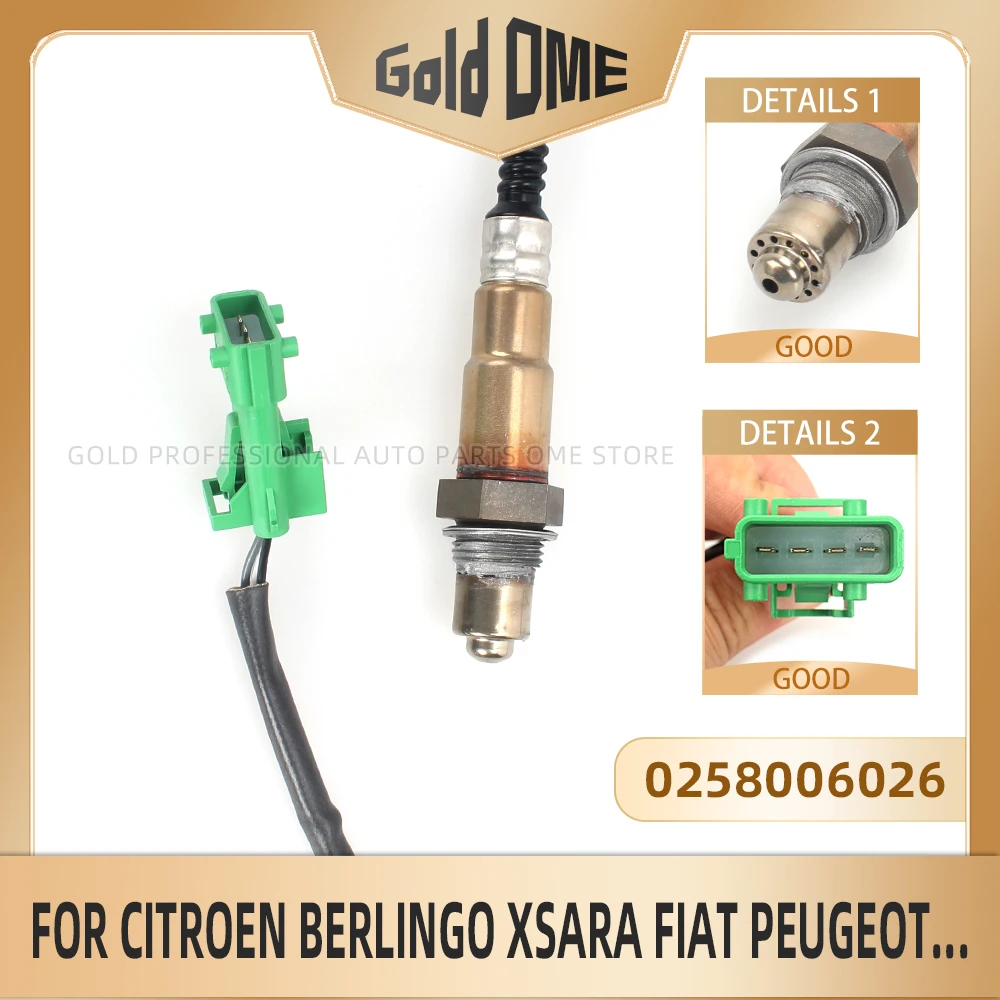 0258006026 9636148880 1628HV Lambda O2 Oxygen Sensor For CITROEN PEUGEOT 206 1.4 301 307 308 406 607 807 1.6 VTi 1.8 2.0 2.2 16V