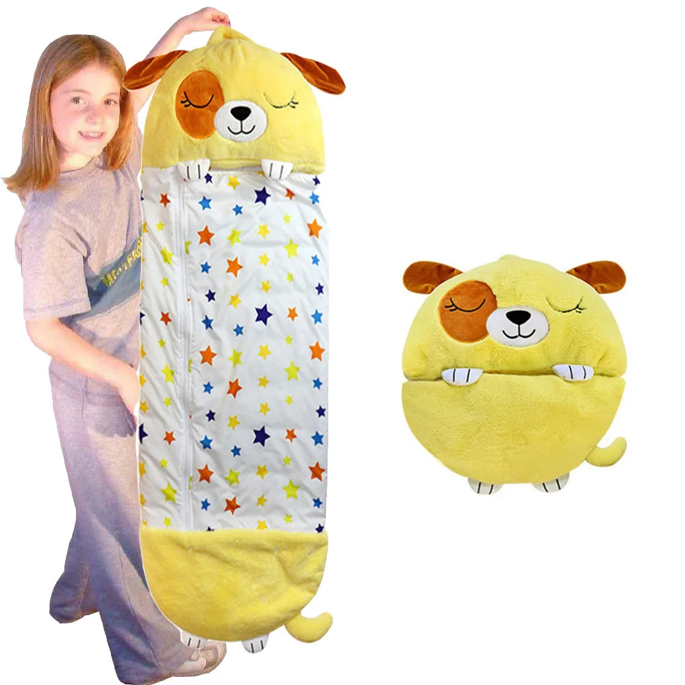 Sacco a pelo per bambini in cartone animato con cuscino per regalo di compleanno Sacco a pelo caldo e confortevole per bambini Sacco a pelo morbido per ragazzi e ragazze