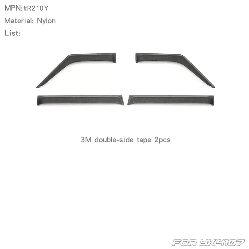 

Дефлекторы окон RCDream (ветровики) для радиоуправляемой модели внедорожника YK4107: защитные аксессуары для экстерьера