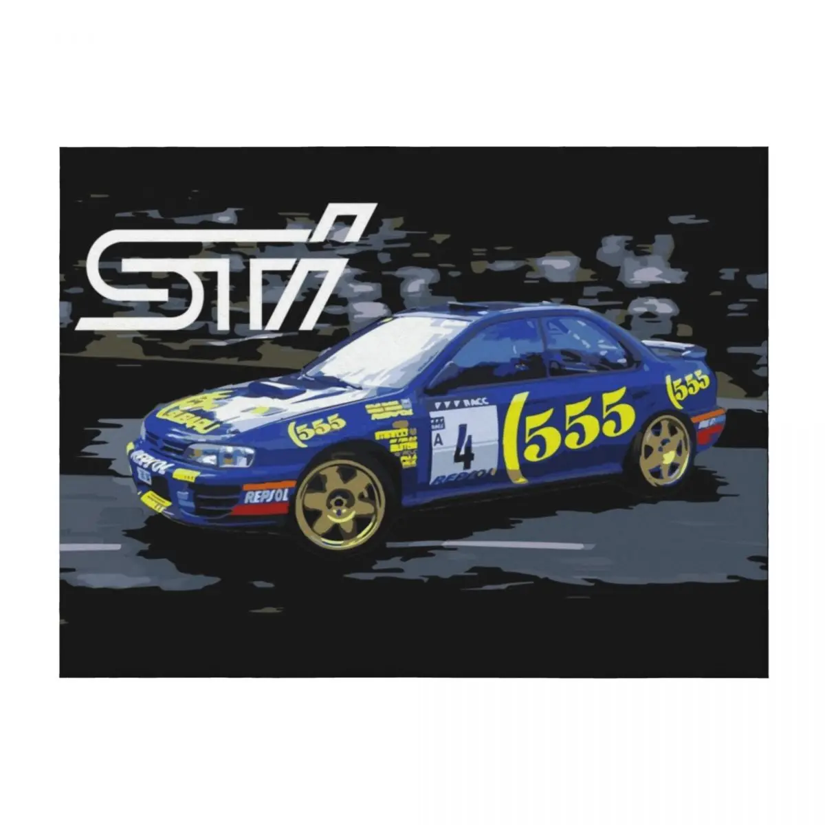 

world rally blue 555 colin McRae GC8 Throw Blanket Furrys Sleeping Bag Beautifuls Custom Blankets