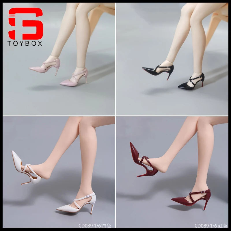 cdtoys 1/6 cd089 صنادل عالية الكعب بكعب رفيع أحذية نموذج لدمى الجسم الجندي 12 بوصة #1