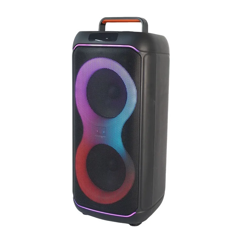 

320 double 8.5 inch outdoor audio speaker portable bluetooth speaker Karaoke wireless microphone