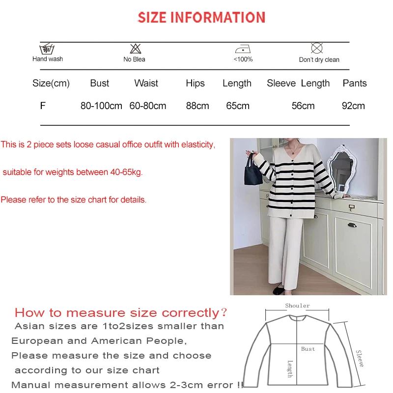 HELIAR Women Striped Long Sleeve Buttons Up Cardigan Top and Pants Set Casual Loose Women Outfit Office 2 Piece Set Fall Winter