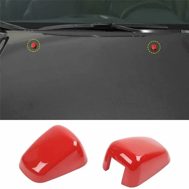 Stablize 2Pcs Front Windshield Washer Nozzle Wiper Cover Trim For Dodge Charger Challenger RAM Durango Chrysler 300C