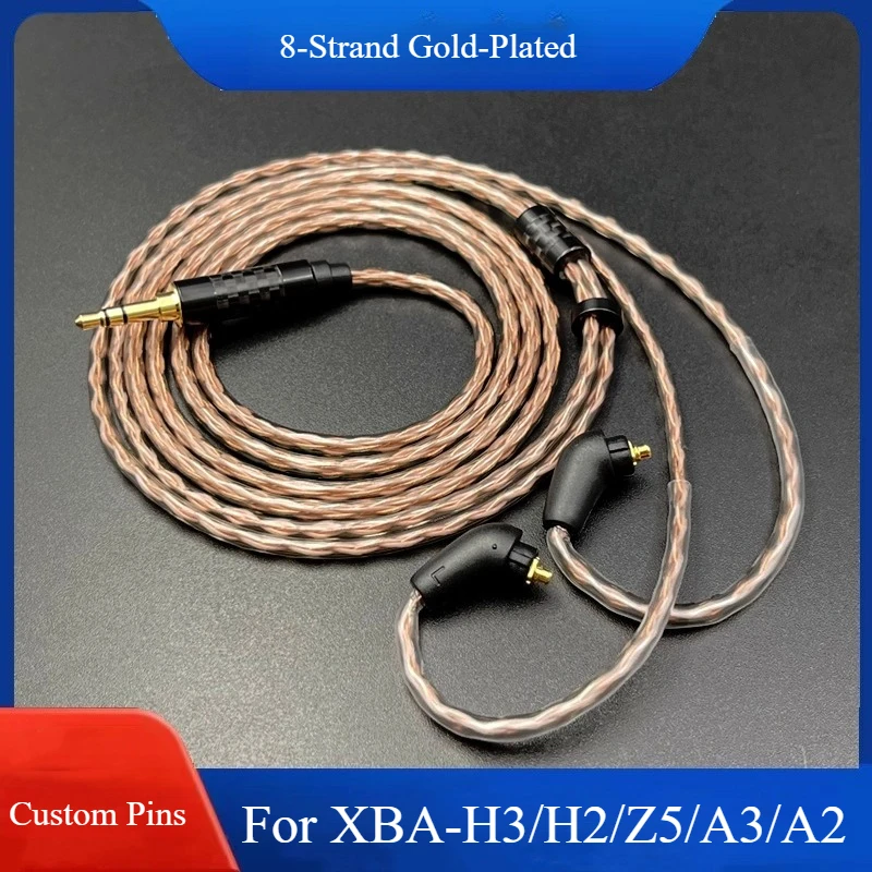 

Кабель Jinbao подходит для XBA-H3 H2 Z5 A3 A2, кабель для обновления наушников, восьмижильный монокристаллический медный баланс на заказ