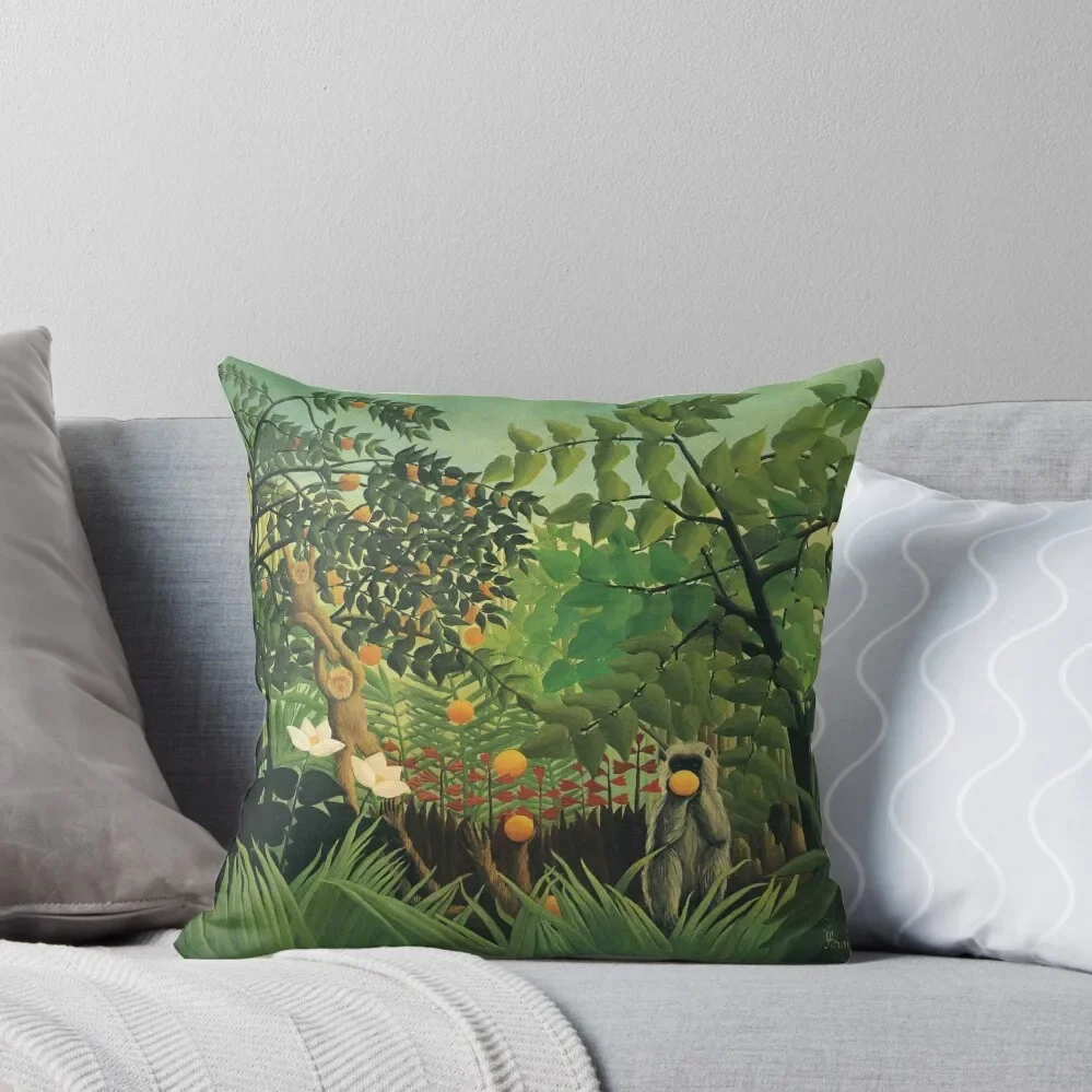 Exotic Landscape - Henri Rousseau 1910 Throw Pillow Pillow Case Bed pillowcases Pillow