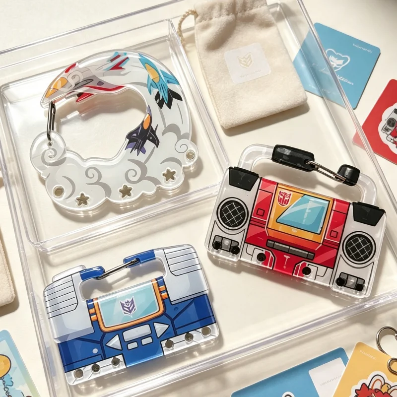 T＆F Themed Acrylic Carabiner Charm Cartoon Boombox Bag Pendant Cosplay Accessory Decor Ornament For Backpack Jacket Clothing