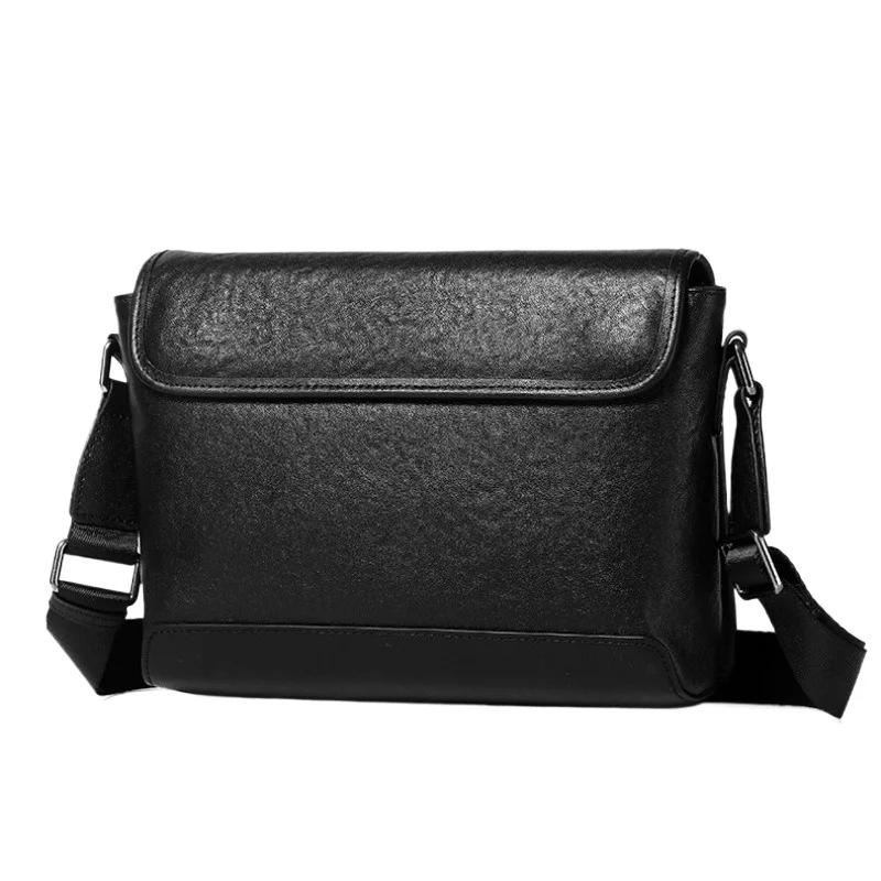 

Men's Genuine Leather Crossbody Bag with Organized Compartments Business Travel Daily Shoulder Bag Vintage