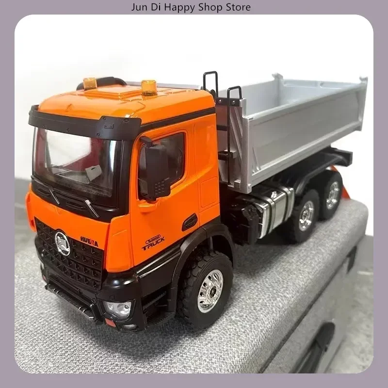 With Light HuiNa 598 14 Channel 1 14 Scale Alloy Remote Control Dumper Engineering Transport Vehicle