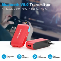 SOOMFON-Adaptador de áudio sem fio para Nintendo Switch Lite, Transmissor Bluetooth 5.0, 3.5mm Jack