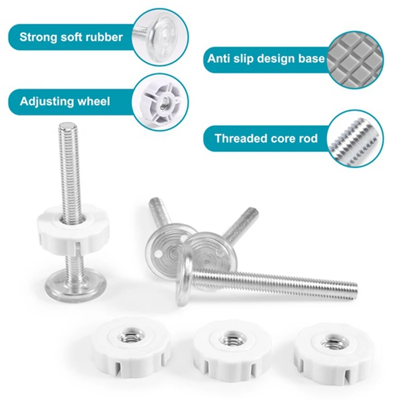 Adattatore per cancello 4 pezzi Cancello filettato Mandrino Asta Pressione Cancello Parti di ricambio Kit bulloni montati a vite per cancelli animali domestici