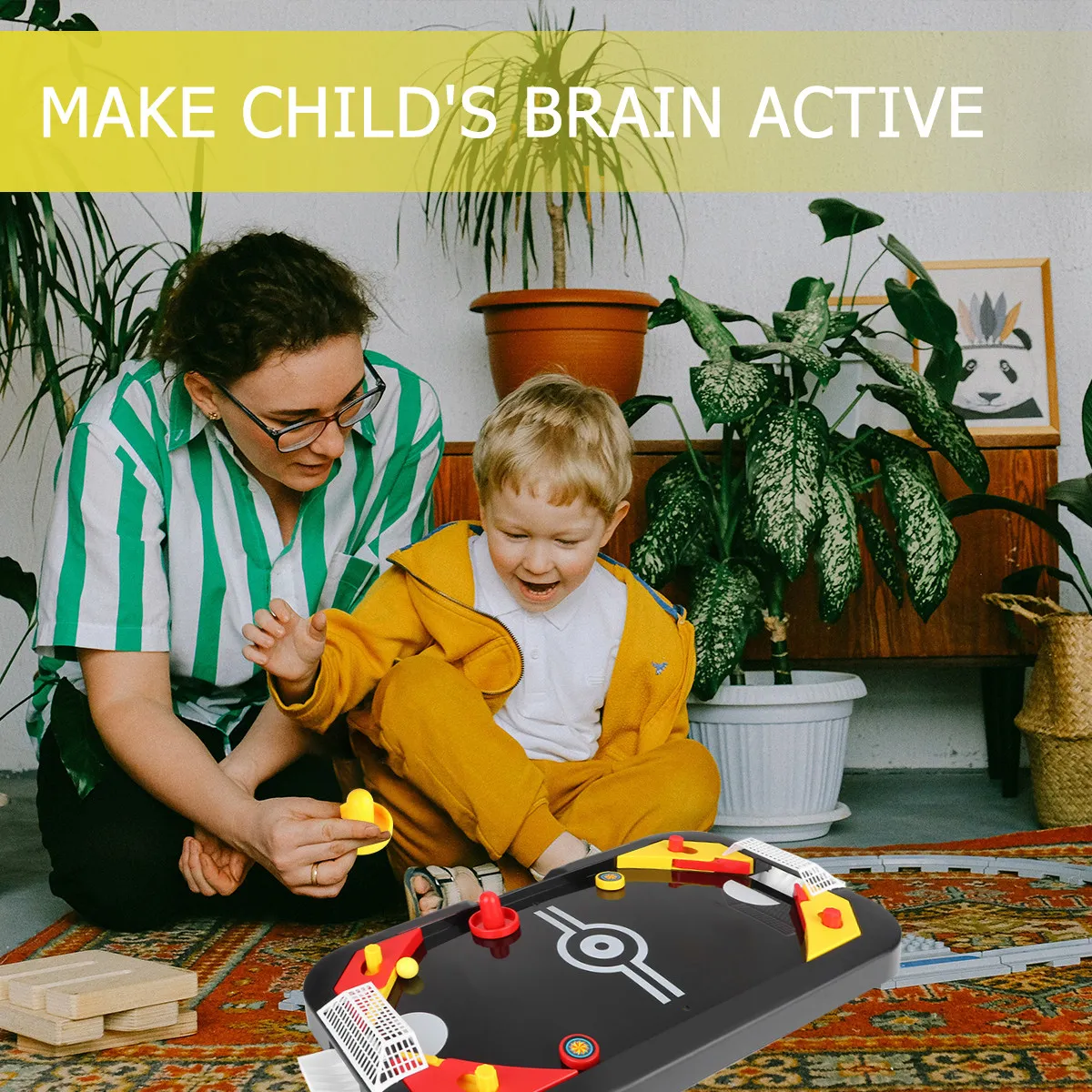 

1Set Mini Desktop Basketball Ice Hockey Set Improve Hand Eye Coordination Early Education Parent Child