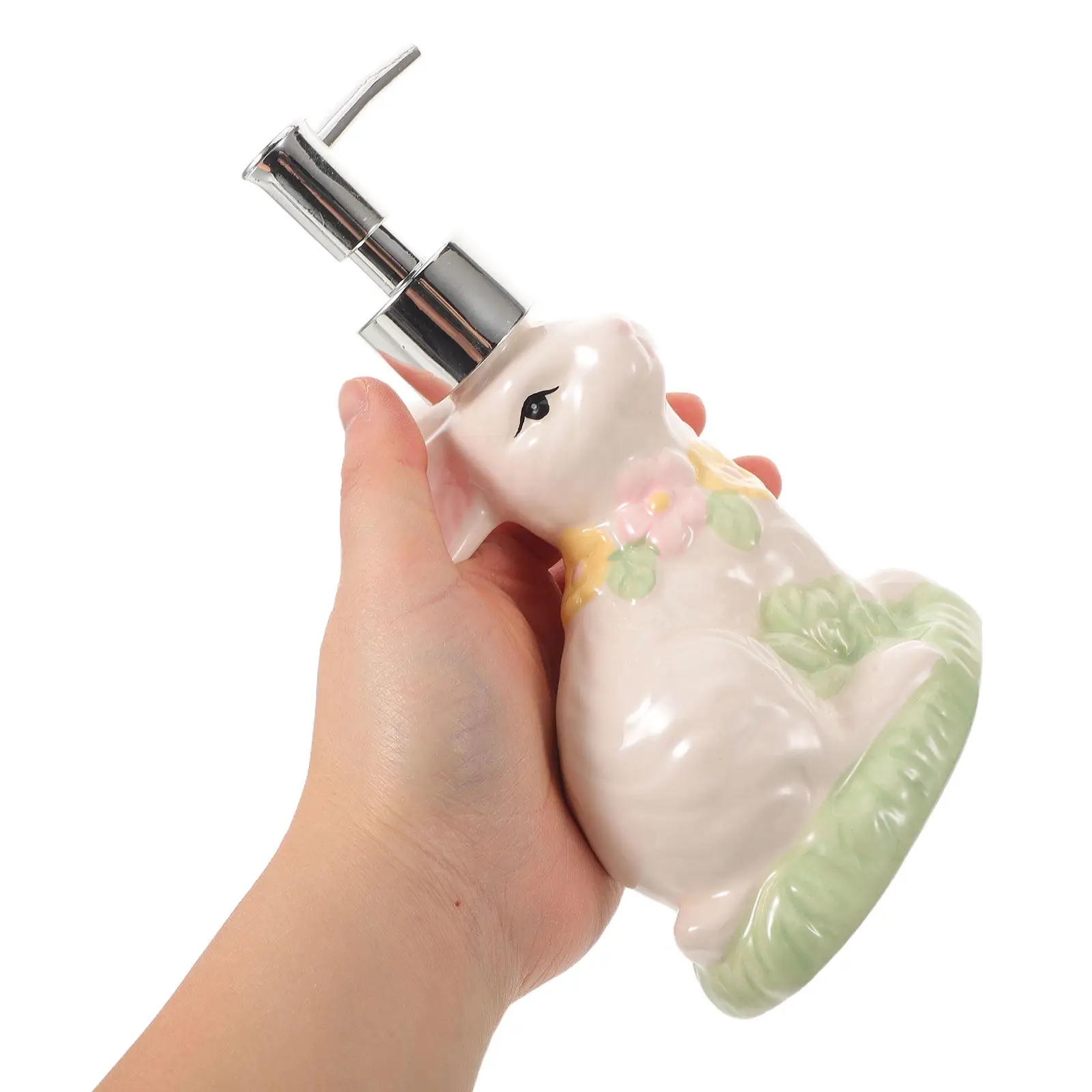 

Easter Fragrance Bottle Ceramic Bath Dish Soap Pump Lotion Dispensing Bunny Dispenser Bathroom Countertop Home Festival Ornament