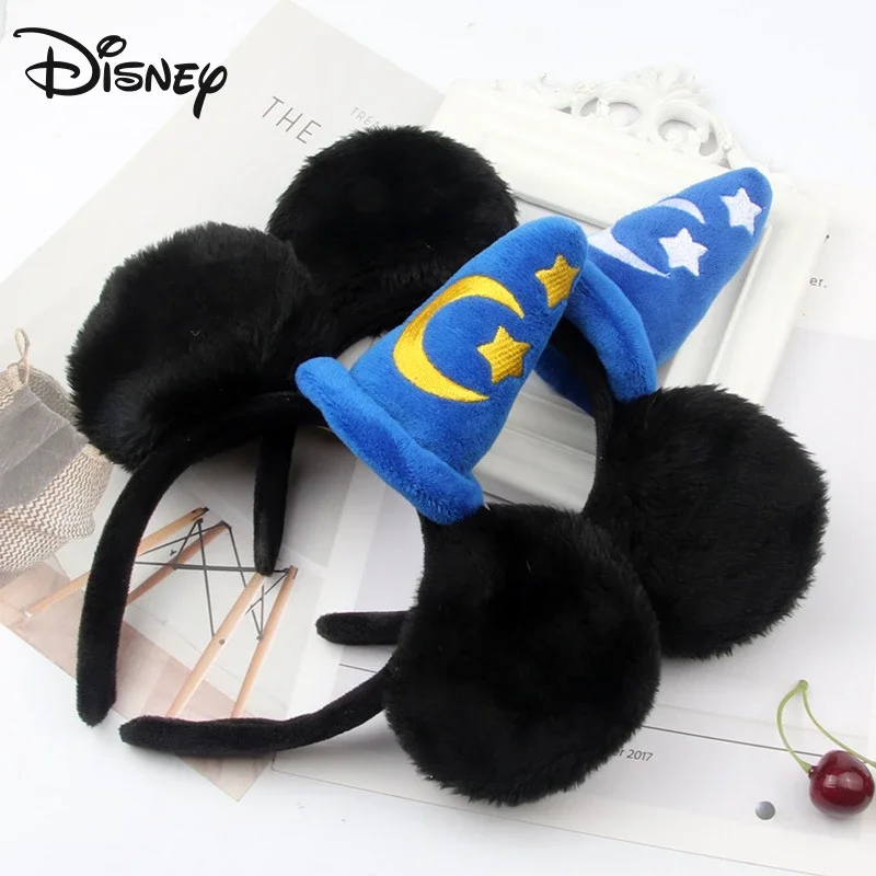 Disney Mickey Ears Birthday Party Headband Cosplay Costume Plush Hair Accessories Magic Hat Girl Hairband Hat Girl and Boy Gifts