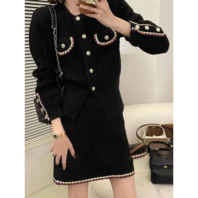 Elegant Lady Suit Skirt 2024 Spring And Autumn New Knitwear Fashionable Year Wholesale