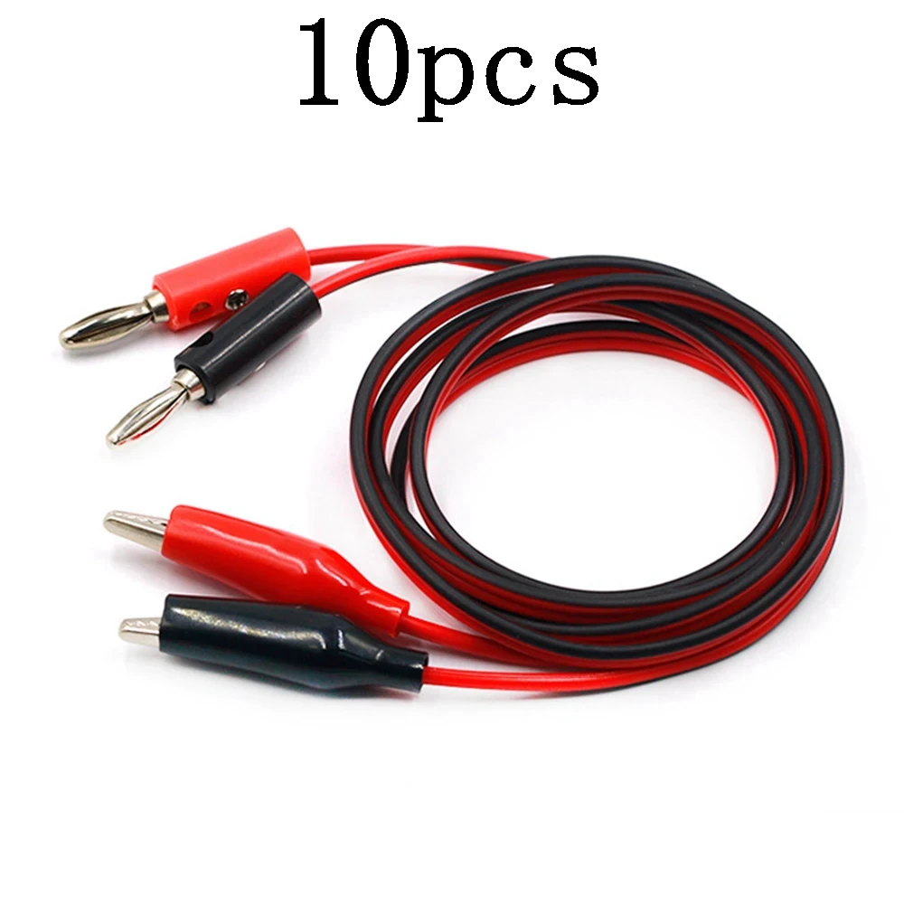 

4mm Alligator Clip to Banana Plug 1 Meter Test Cable Lead Connector Dual Tester Probe Crocodile Clip for Multimeter Measure Tool