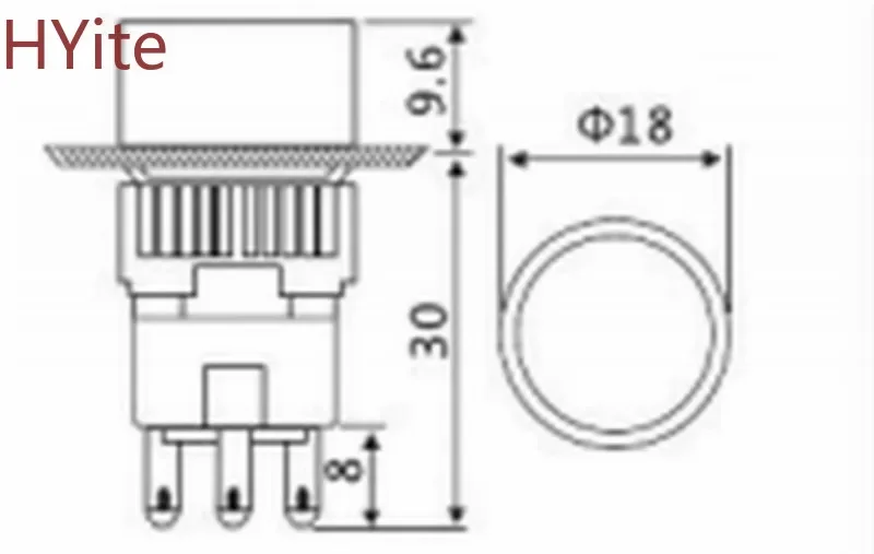 LED 5v 12V 24v 220V 16mm  la128a  Momentary push button with lamp ,5pins