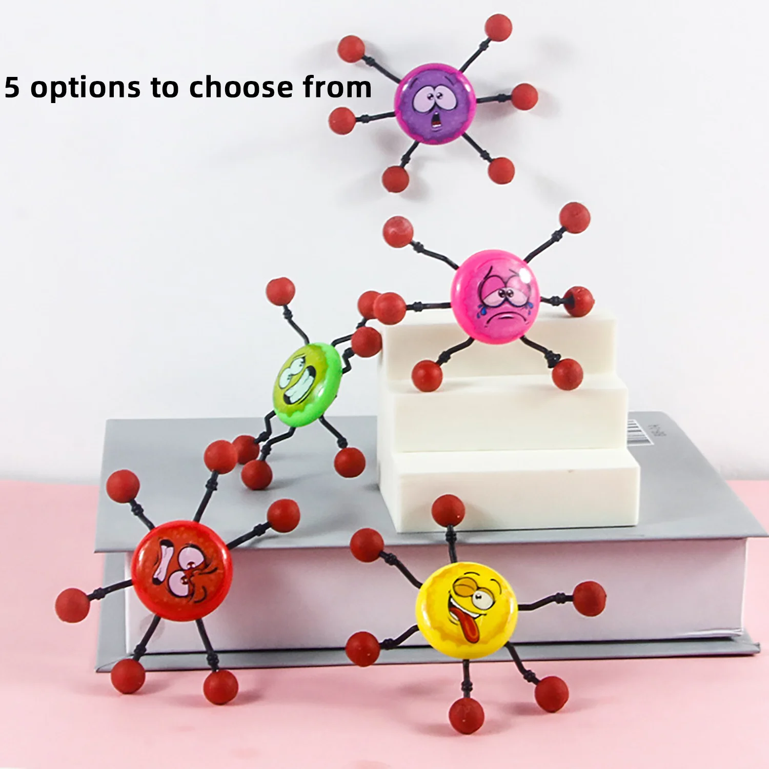 Somersaulters-Jouets de décompression drôles pour garçons et filles, personnes araignées grimpant aux murs, expressions amusantes, styles aléatoires