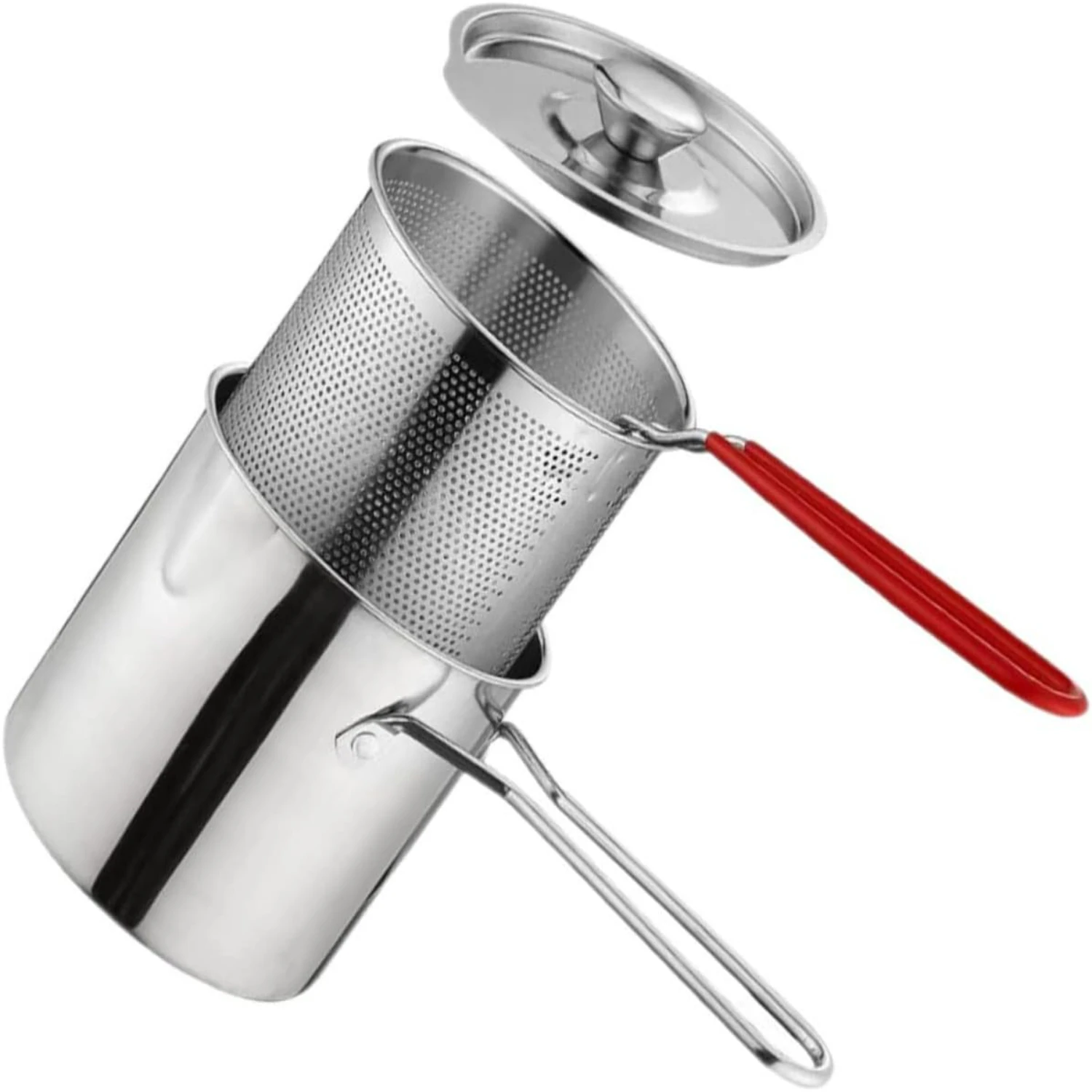 

Perfect Stainless Steel Japanese Tempura Fryer Pot Set for Home and Restaurant Use - Ideal and versatile cookware for stove top