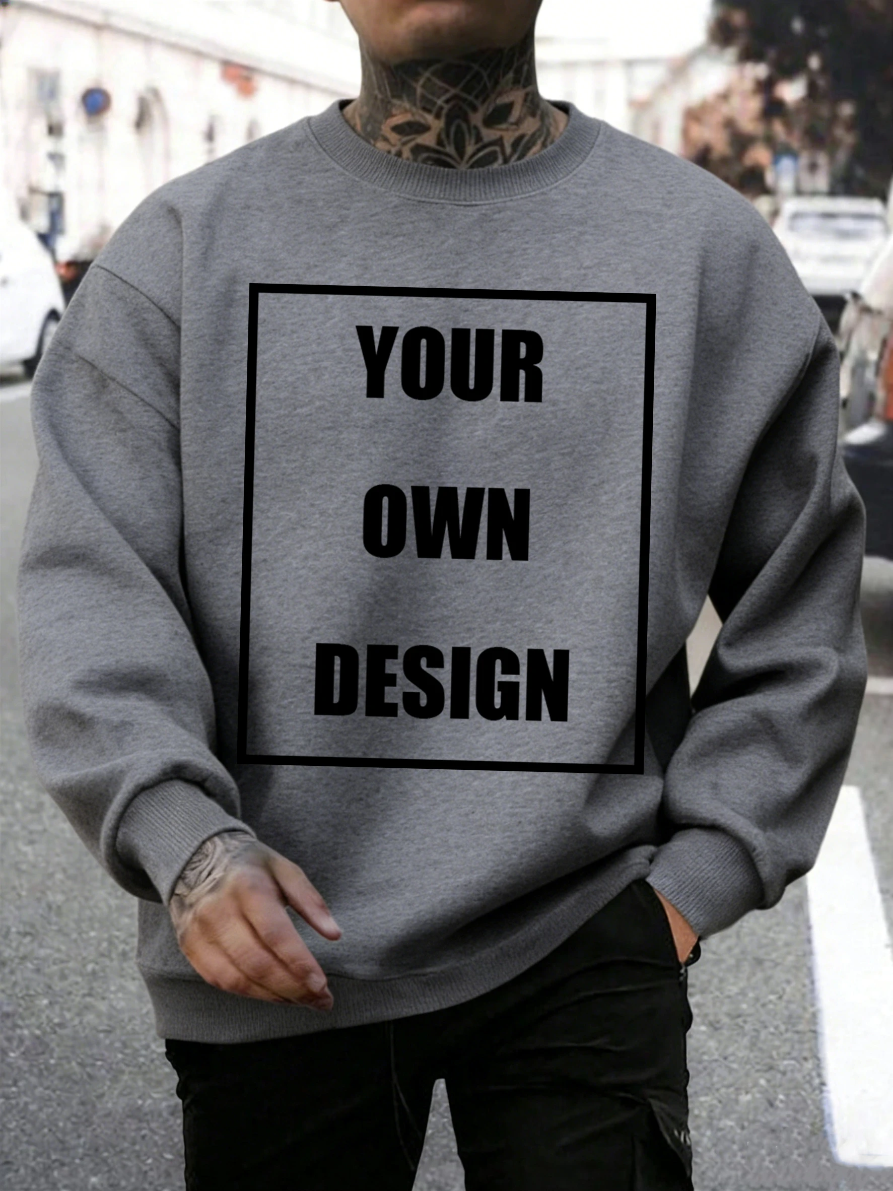 

Толстовка с логотипом на заказ, пуловеры, винтажная свободная одежда, модная универсальная осенняя спортивная одежда унисекс с круглым вырезом и длинными рукавами