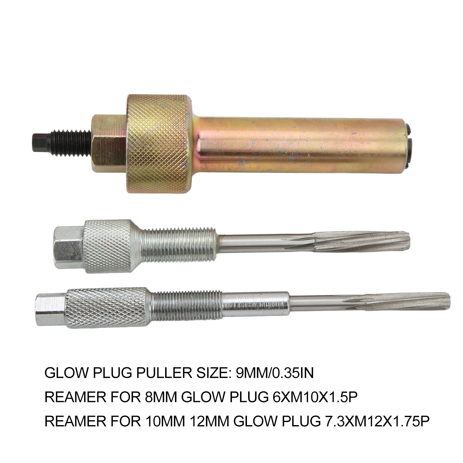 Glow Plug Puller Reamer Set Electrodes Removal Extracting Plugs Tool Replacement for Mercedes Benz Vehicles