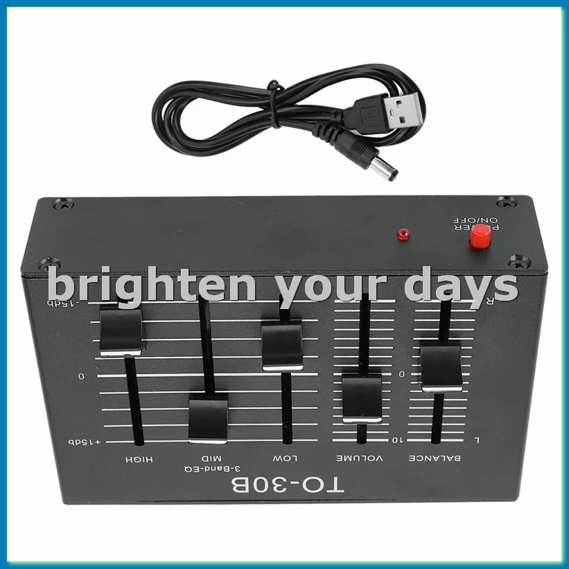 

3 Band EQ Equalizer Low Noise Volume Control High Medium Low 3 Band Sound Channel for Turntables, Sound Cards,Guitars-VVNB