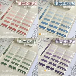 Creative Gradient Color Category Index Sticky Note Student Simplicity Stationery Memo Pad Cute School Supplies