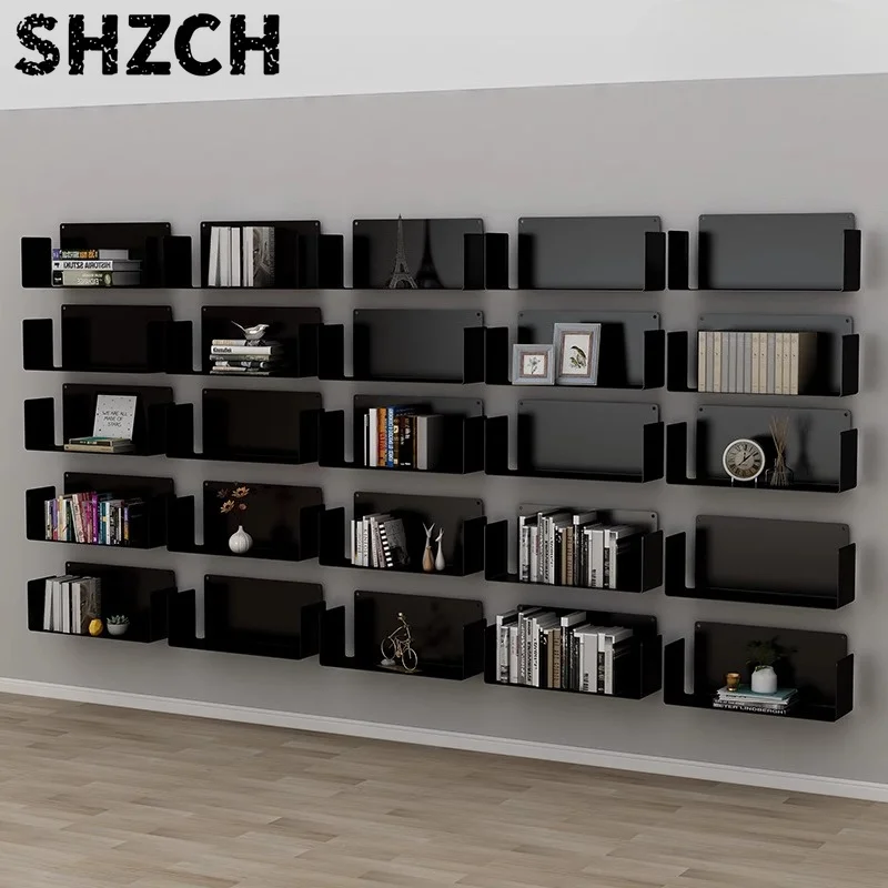 Creative Iron U-Shaped Wall Magazine Racks Multifunctional Display Organizer for Living Room Home Decor Office Book Storage