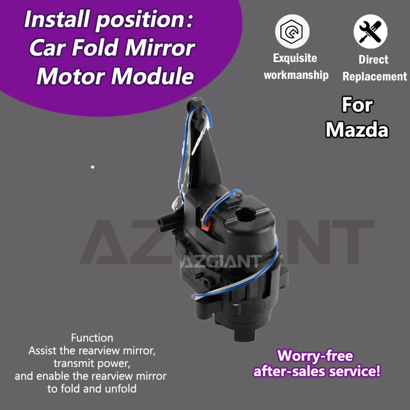 AZGIANT Espejos laterales plegables para coche, módulo de motor derecho e izquierdo para Mazda Miata MX-5 MK3/MX-5 NC MK3/Roadster MK3, accesorios para coche
