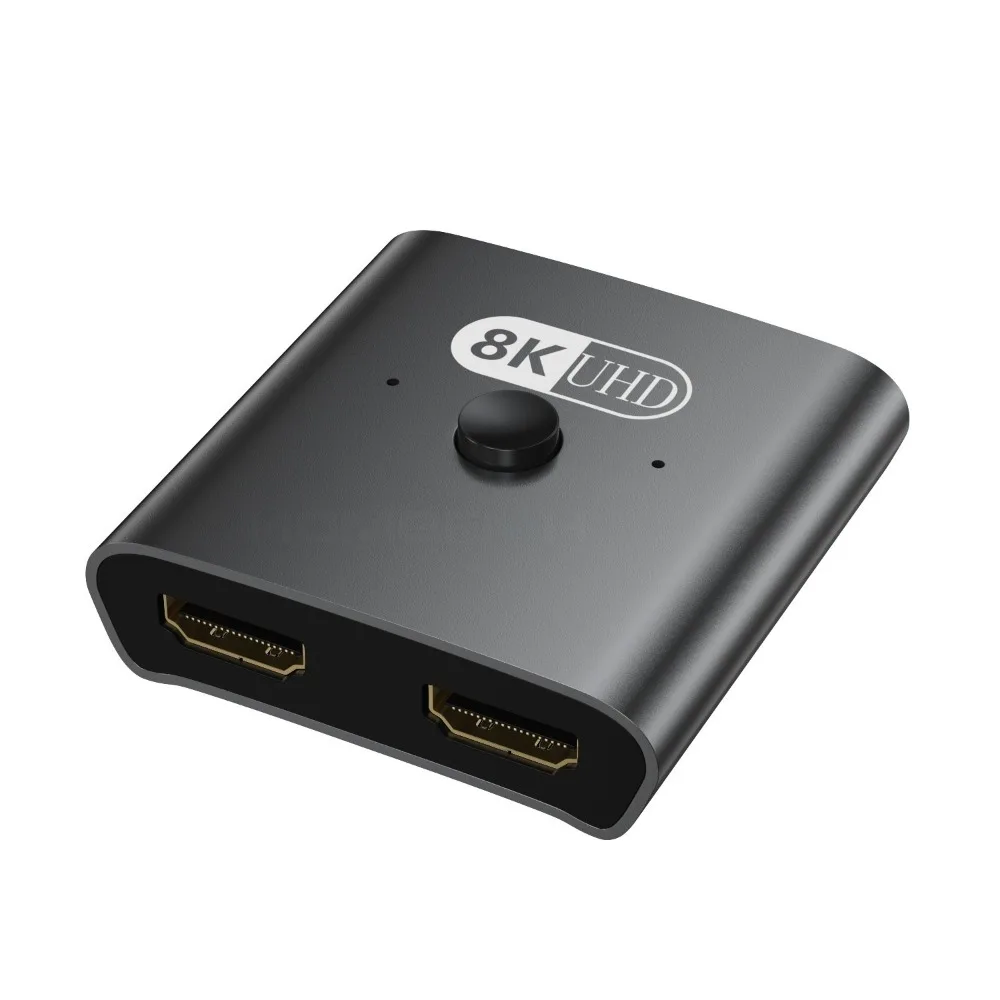 Professional Bidirectional HDMI Splitter High-definition 8k@60HZ HDMI Hub 4K@120HZ Two-In One-Out Video Switcher Gaming Setup