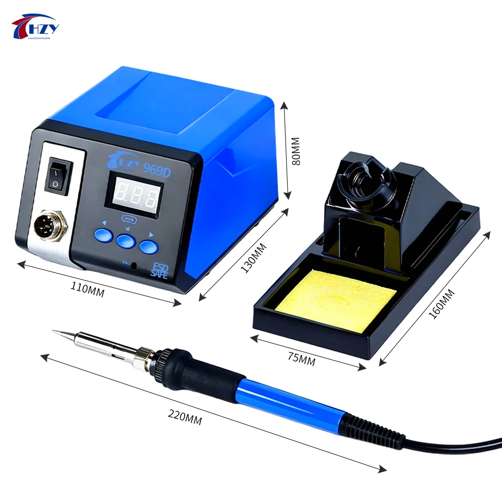 HZY 969D 75 واط سبيكة لحام محطة لحام قابل للتعديل درجة حرارة ثابتة الكهربائية سبيكة لحام محطة لحام إصلاح #4