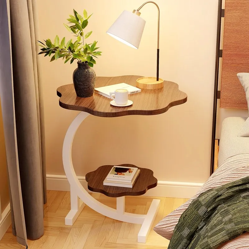Mesita de Noche Pequeña y Sencilla, Librero Único para Café, Decoración que Ahorra Espacio, Mesitas de Noche Nórdicas Baratas, Muebles Modernos