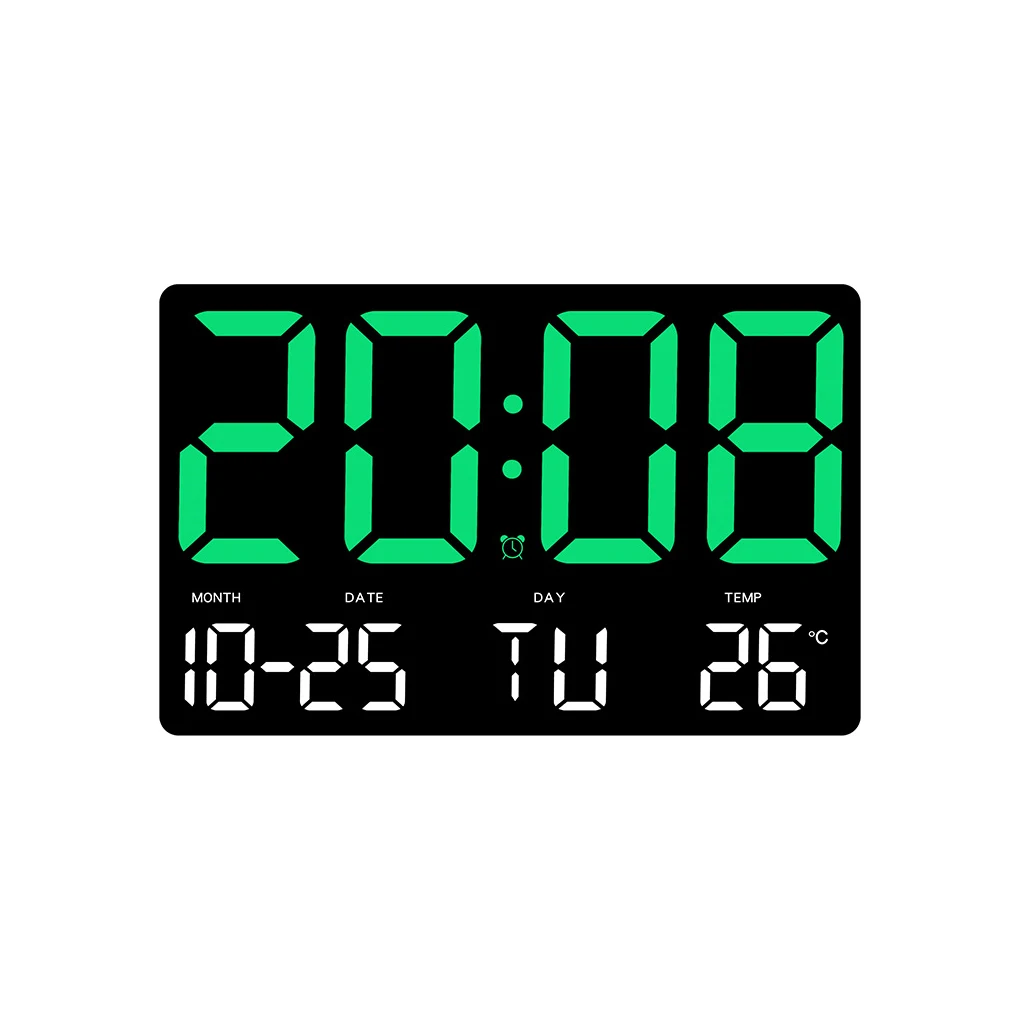 Large LED Digital Wall Cloc Multifunctional Display Screen For Any Setting And Various Calendar Weather Information