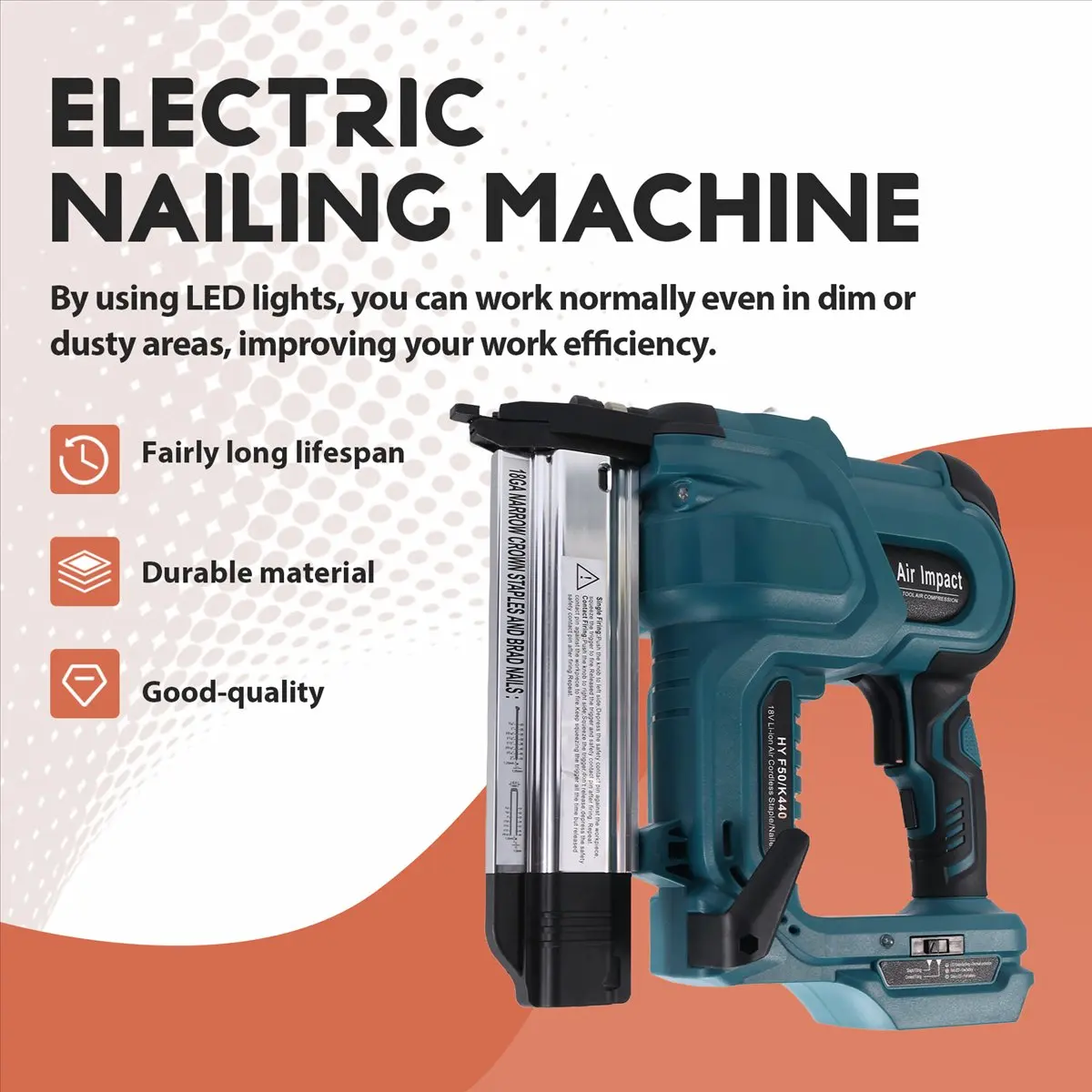 【~ New DT93】Cordless Electric Nail for Straight-Shape Nails Pure Woodworking Universal Nailing Machine for 18V Battery