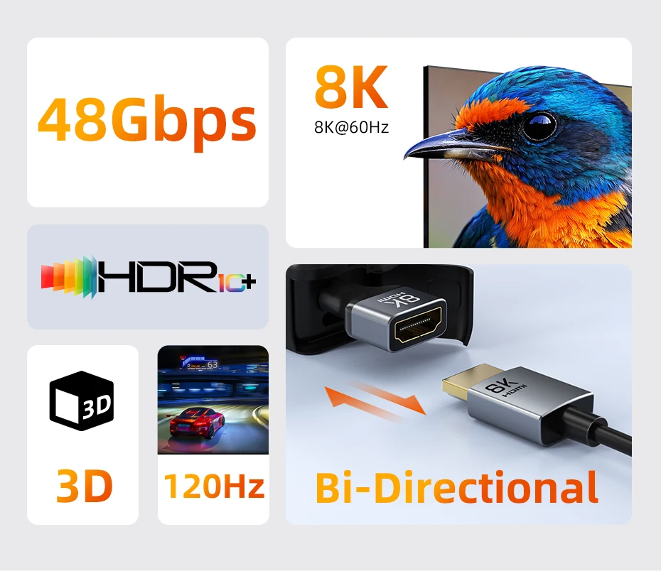 CABLETIME Mini-HDMI-Adapter Mini/Micro HDMI auf HDMI-Adapter 8K 60Hz für Raspberry Pi ZeroW Camcorder Laptop HDMI Mini-Adapter – Detail 12
