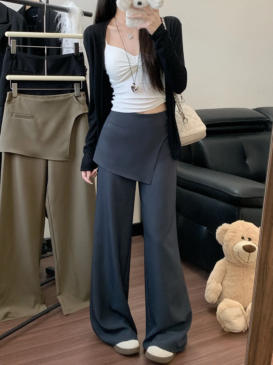 

High Waist Loose Comfortable Women's Casual Pants Straight Leg Retro Versatile Summer New Style Fashionable Korean Style