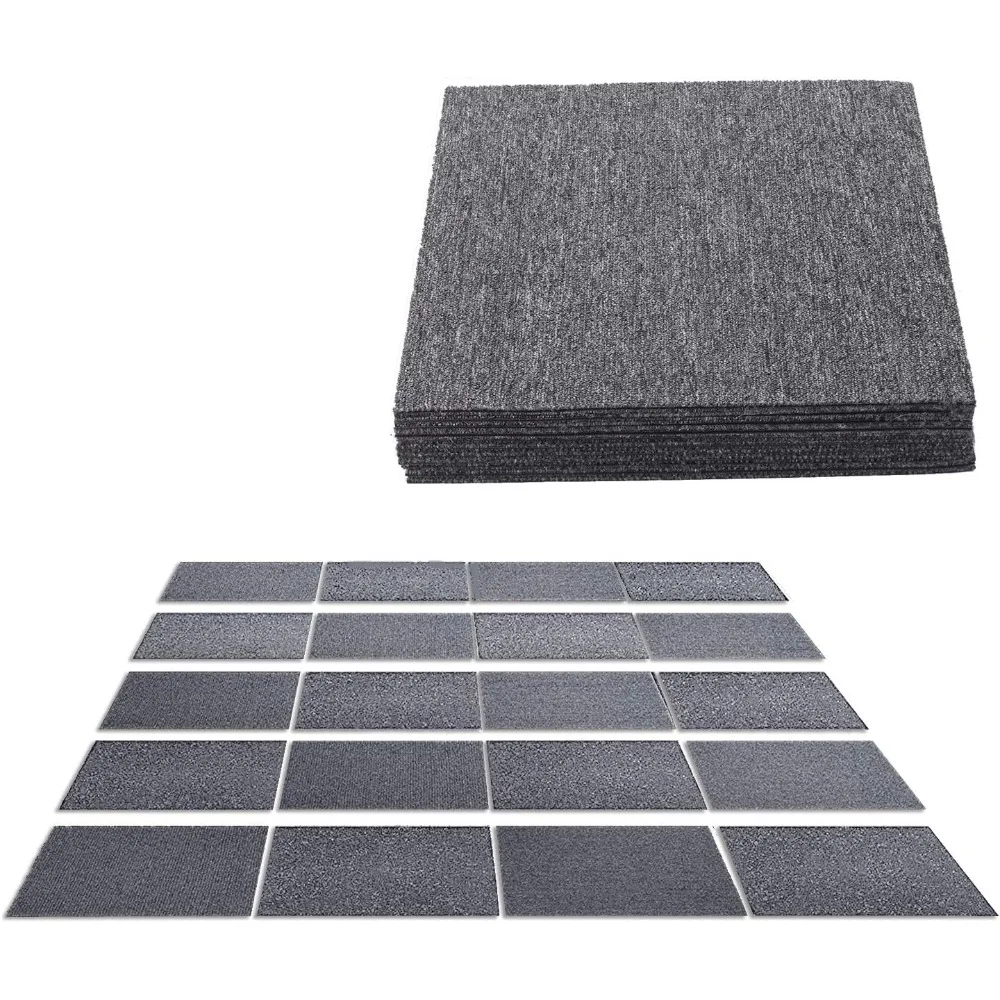 20 Tiles Carpet Squares 20''×20'', Bitumen Backed Carpet Tile 0.13