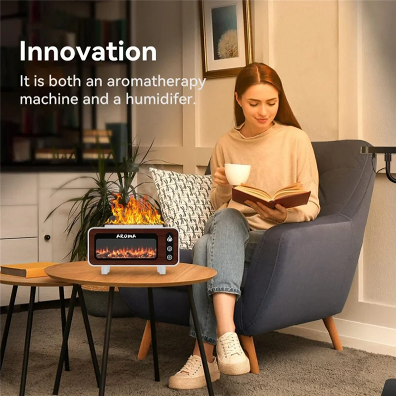 A69M-مرطبات اللهب الناشر الضروري النفط 7 لهب لون ناشر رائحة بدون ماء إيقاف تلقائي لغرفة النوم ، اليوغا الصالة الرياضية B