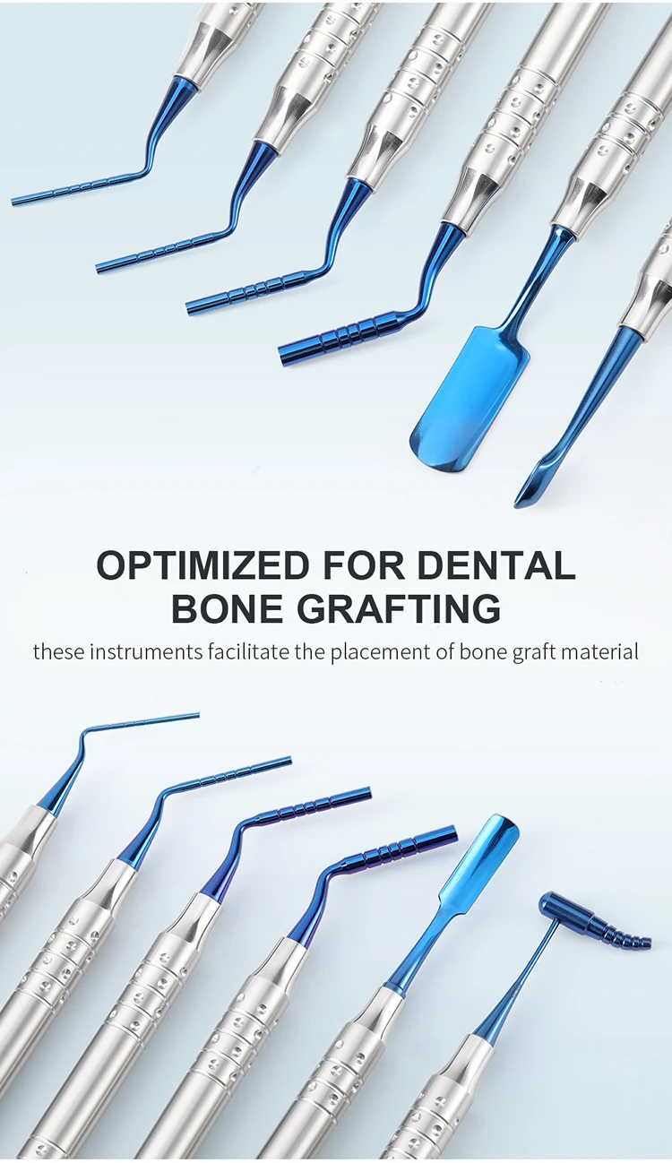 6PCS Set AZDENT Dental Implantat Knochen Graft Werkzeug Knochen Pulver Füllung Instrument Restaurative Kit Spachtel Füllstoff Zahnmedizin Pluggers – Detail 4