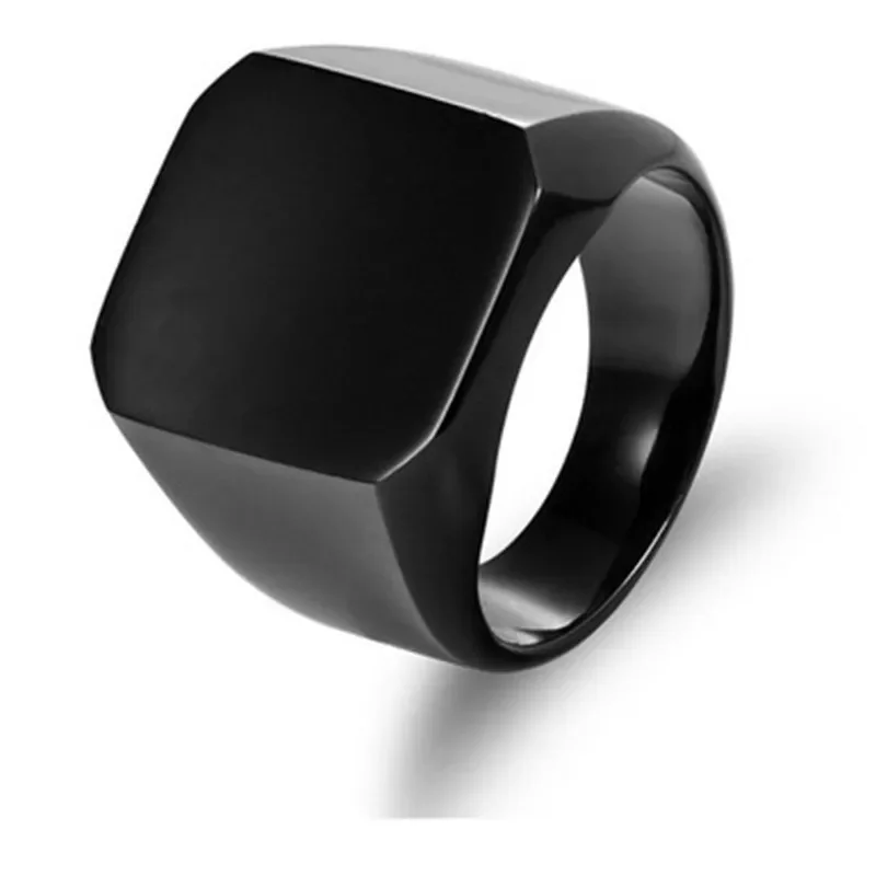 European and American Retro Punk Style Personality Simple Casting Three-Dimensional Glossy Ring For Men