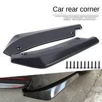 Car Front Rear Bumper Strip Lip Spoiler Diffuser Splitter Scratch Protector Carbon Fiber Winglets Side Skirt Extension Universal