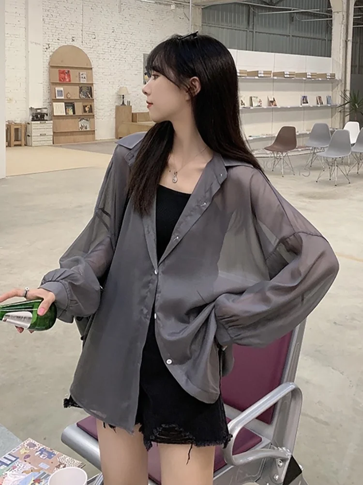 

Белый жемчужный летний тонкий полупрозрачный женский верхняя одежда с защитой от солнца, модный открытый кардиган, шифоновый топ