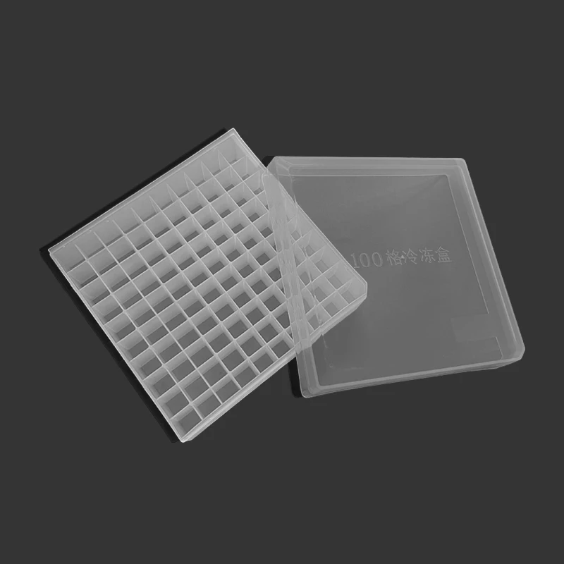 100 Holes Lab Freezing Tube Plastic Storage Box For 1.5ml/2ml plastic Refrigerating Tube