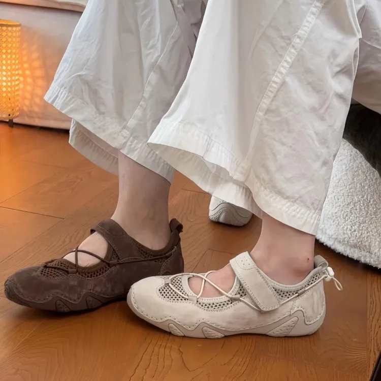 

Casual Sports Mary Jane Shoes Autumn New Retro Round Toe Shallow Mouth Soft Sole Non-slip Single Shoes