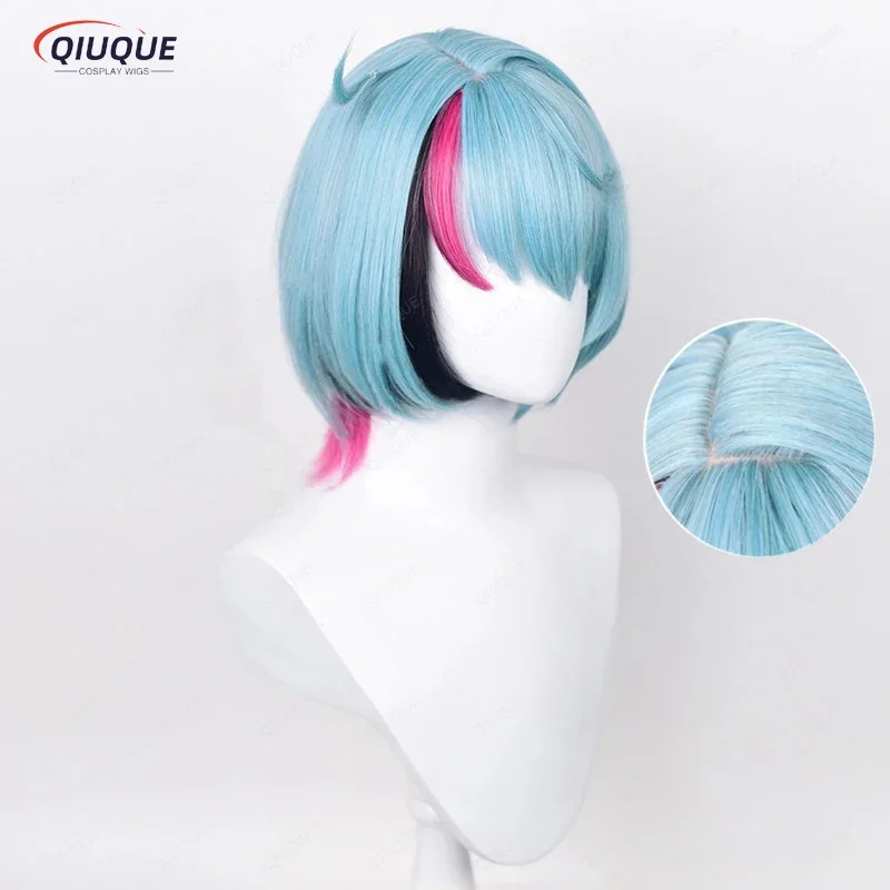 Kyo Kaneko Cosplay Wig VTuber NIJISANJI EN Cosplay ILUNA  Short Heat Resistant Synthetic Hair Party Woman Girl Wigs   Wig Cap UY